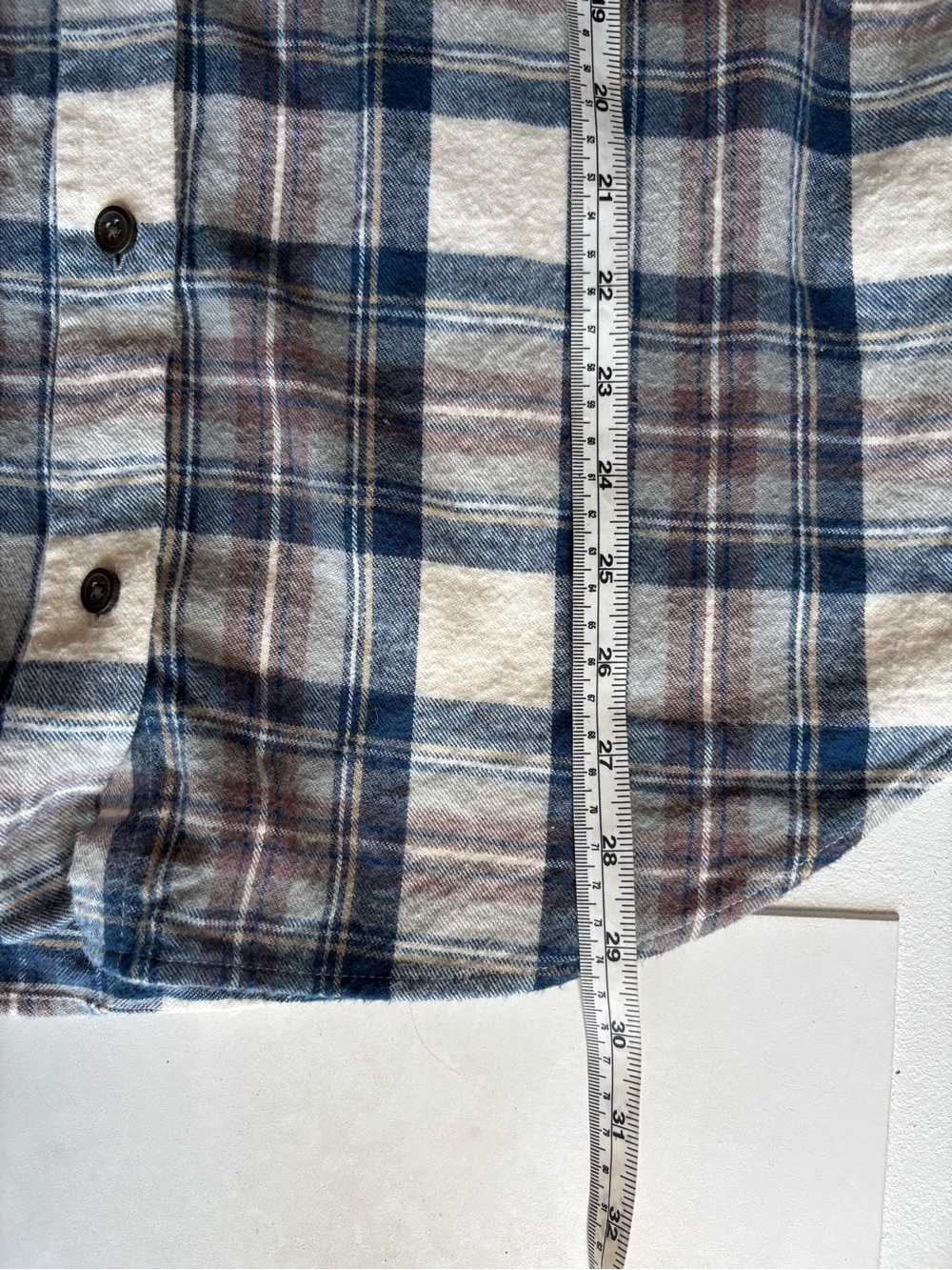 L.L. Bean Women’s Scotch Plaid Flannel Blue/Purple Size Small - Picture 6 of 7
